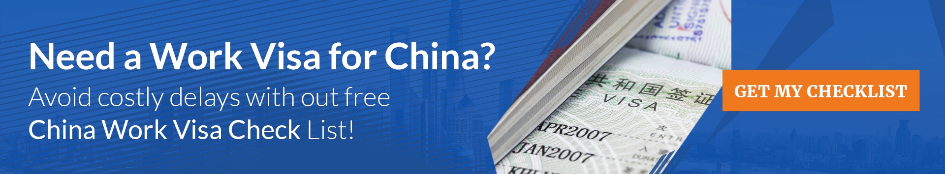 China Work Visa Checklist