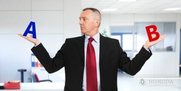 a male confused about choice