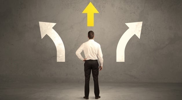 types of china wfoe businessman facing 3 different arrows