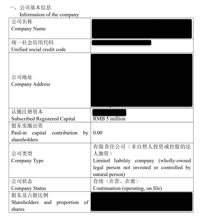 Hongda company check report 1